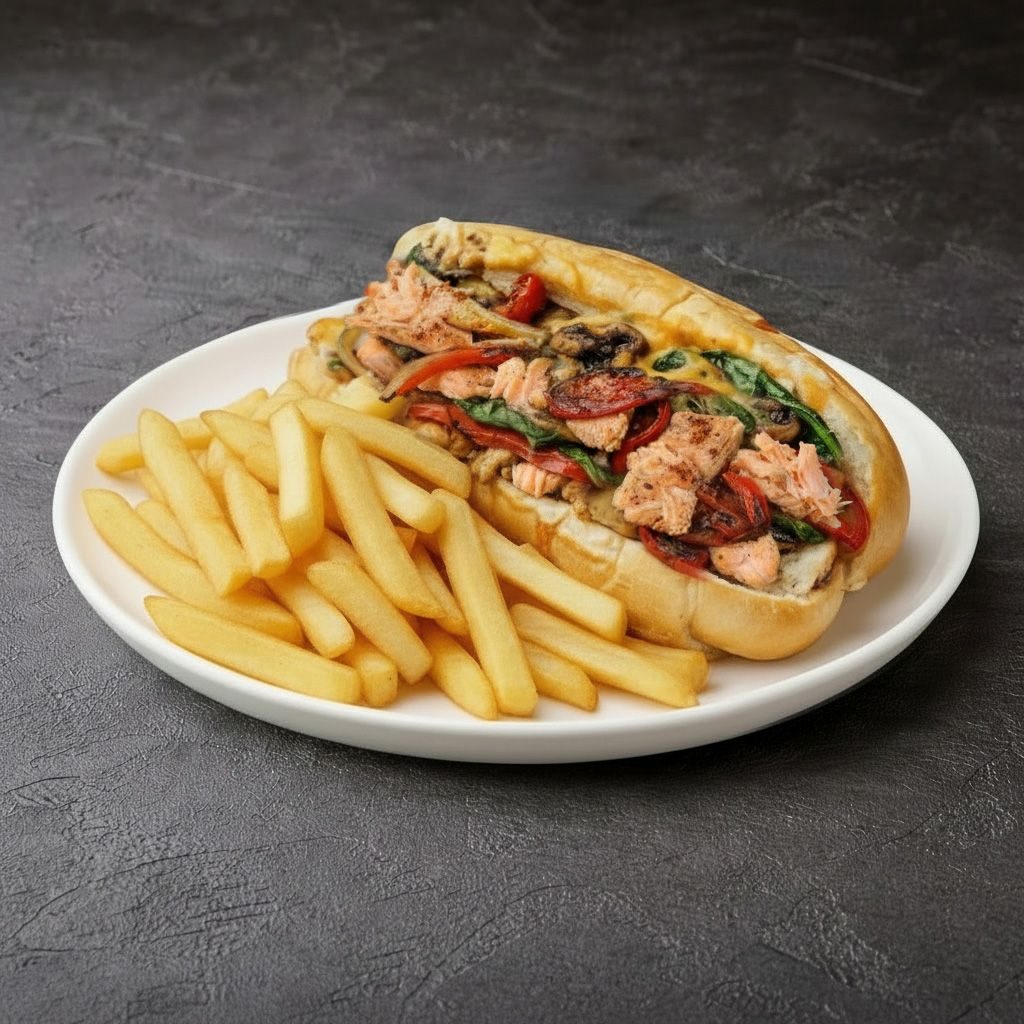 Salmon Cheesesteak.